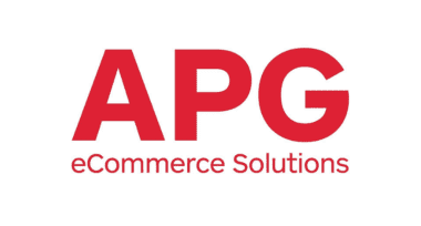 APG Red text logo reads "APG eCommerce Solutions" on a white background.