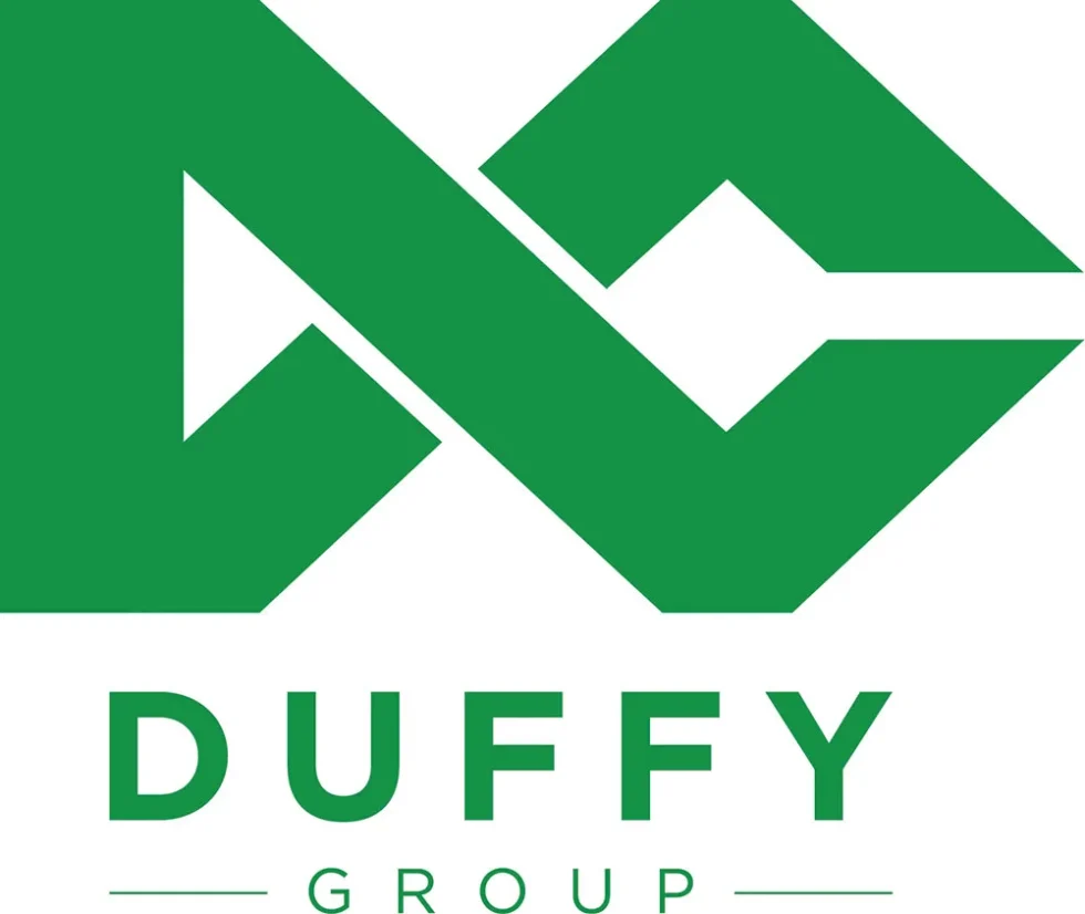 Duffy Group Green geometric logo above the words "Duffy Group" in green text on a white background.
