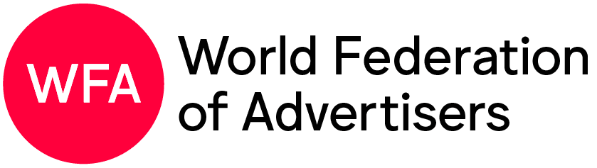 WFA WFA World Federation of Advertisers logo with red circle and black text.