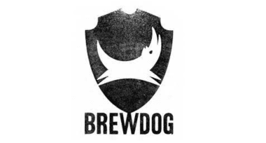 BrewDog A black shield logo with a dog silhouette above the word "BREWDOG."