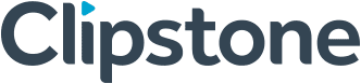 Clipstone Clipstone logo with a small blue triangle above the “i”.