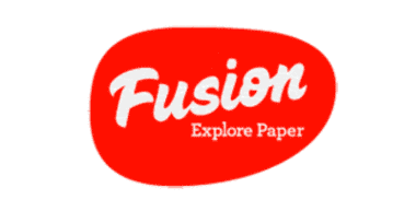 Fusion Paper Red logo with the words "Fusion Explore Paper" in white text.