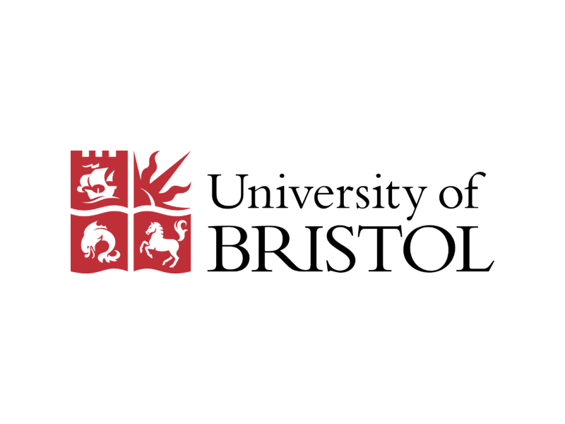 Bristol Uni University of Bristol logo with red crest and black text.